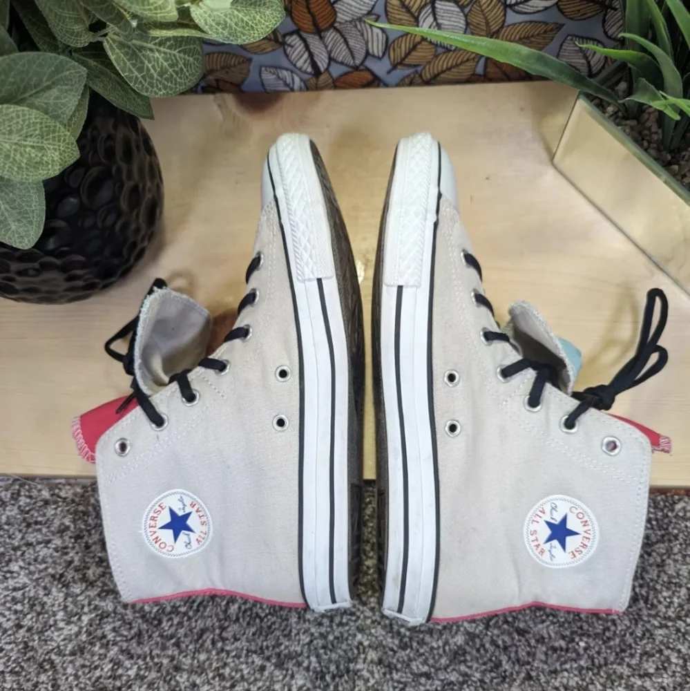 Converse All Star Youth Size 6 Double Tongue High Top Shoes Women's 7.5/8